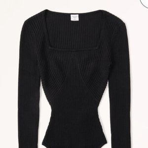 Abercrombie & Fitch Squareneck Sweater Bodysuit